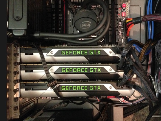 Three GeForce GTX Titan cards